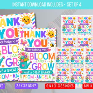 EDITABLE Bloom And Grow Appreciation Sign Template