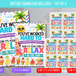 EDITABLE You've Worked Hard to Make Learning Fun Gift Tag