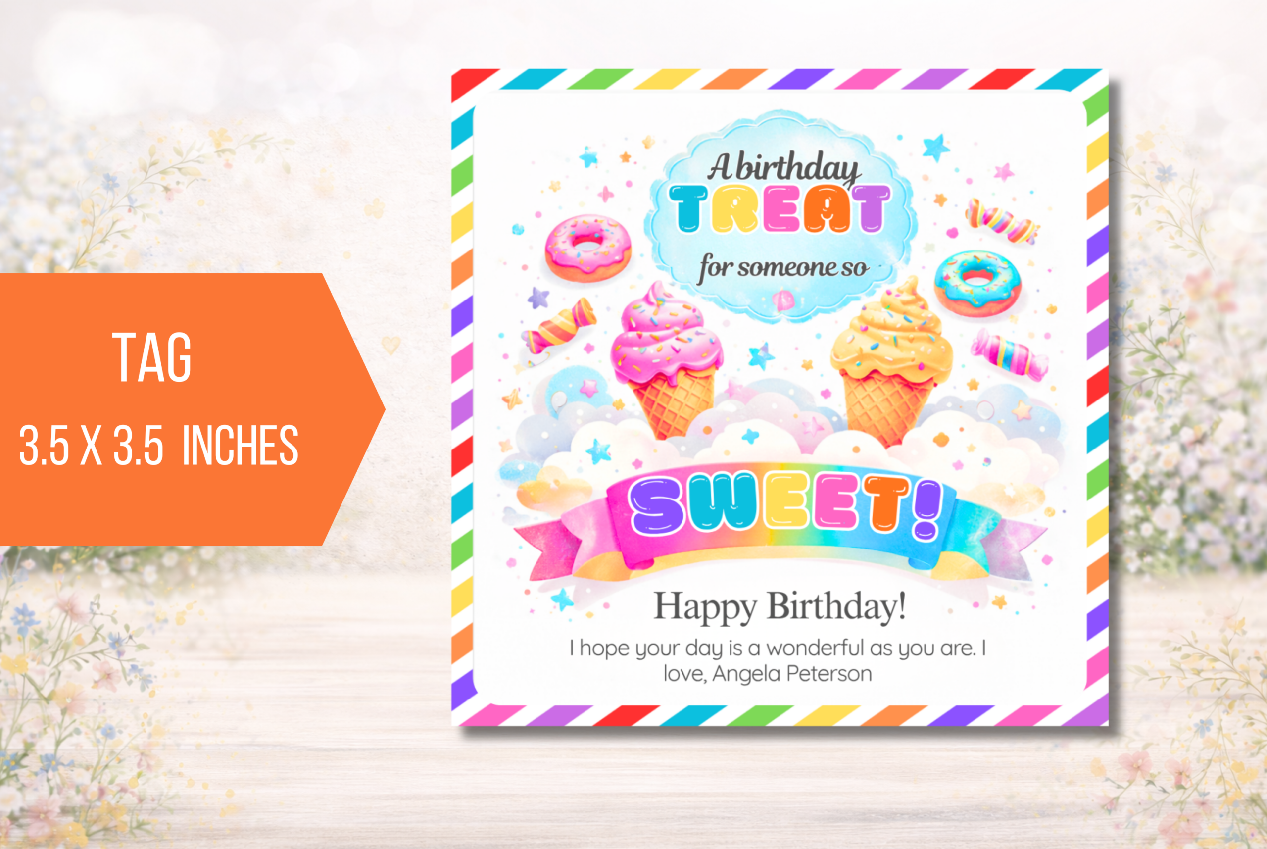 EDITABLE Birthday Treat Tags