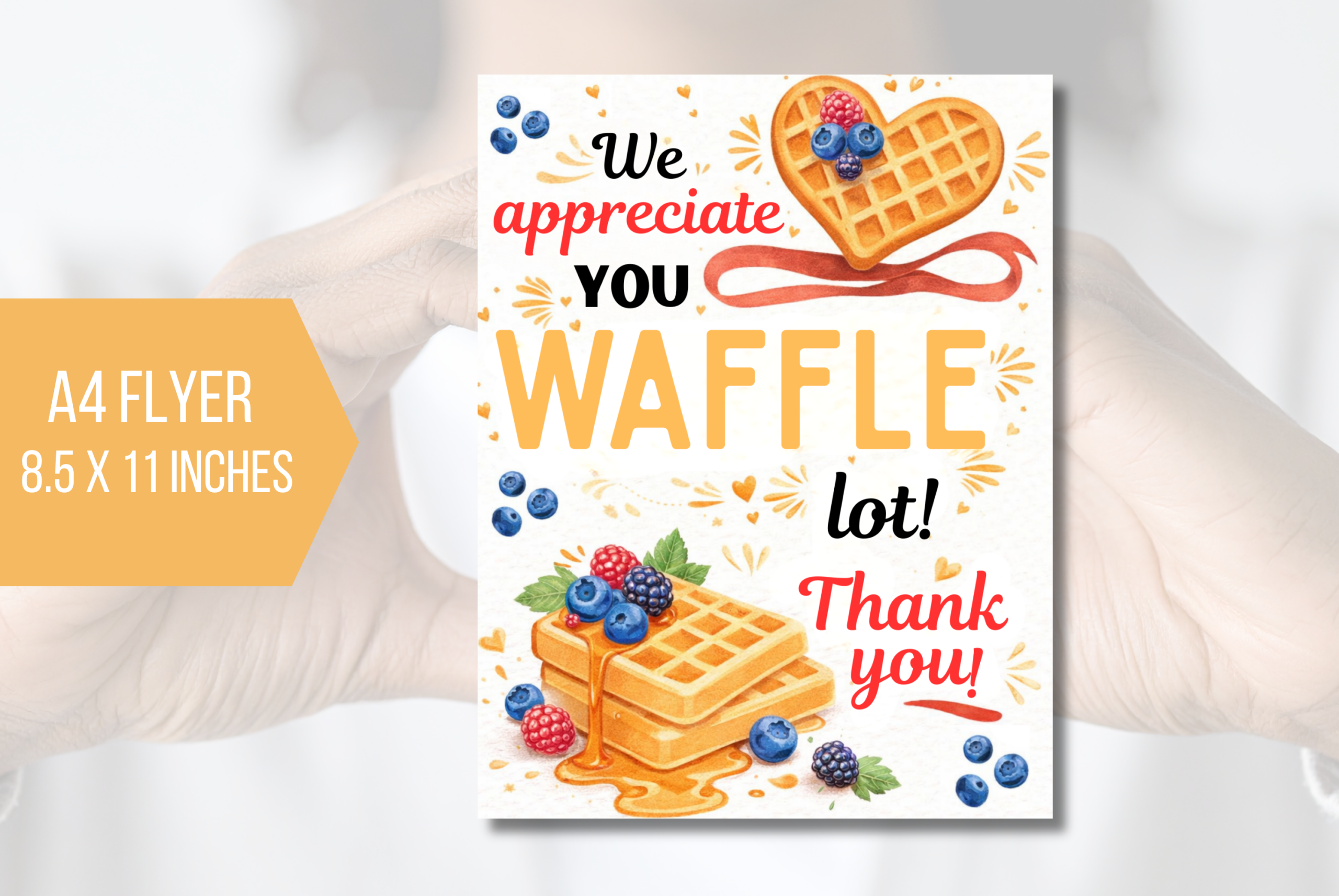 EDITABLE We Appreciate You a Waffle Lot, Teacher Staff Employee
