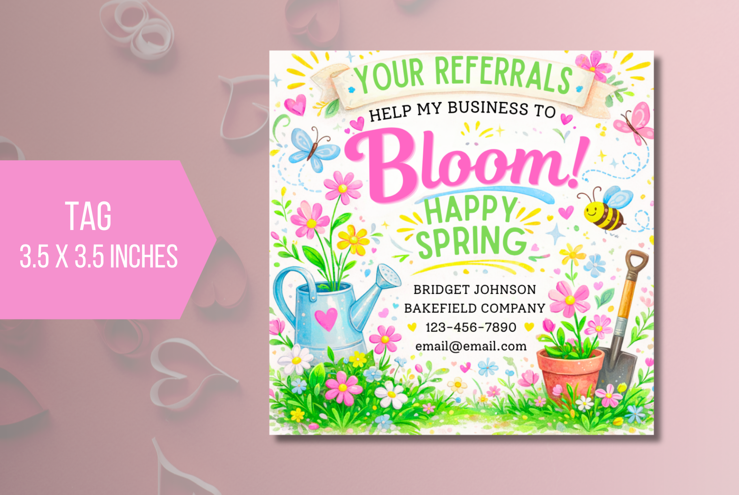 EDITABLE Your Referrals make my business BLOOM