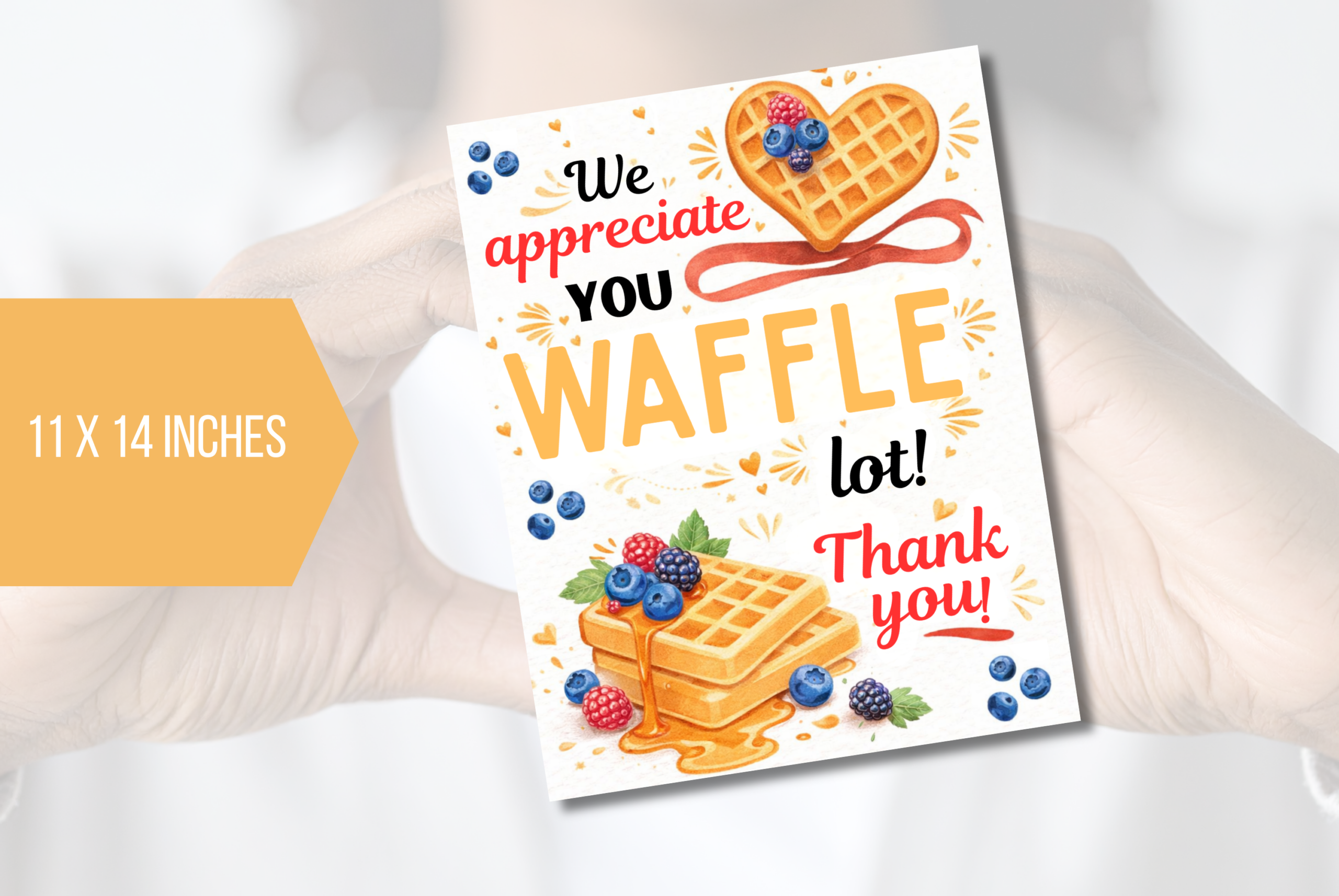EDITABLE We Appreciate You a Waffle Lot, Teacher Staff Employee