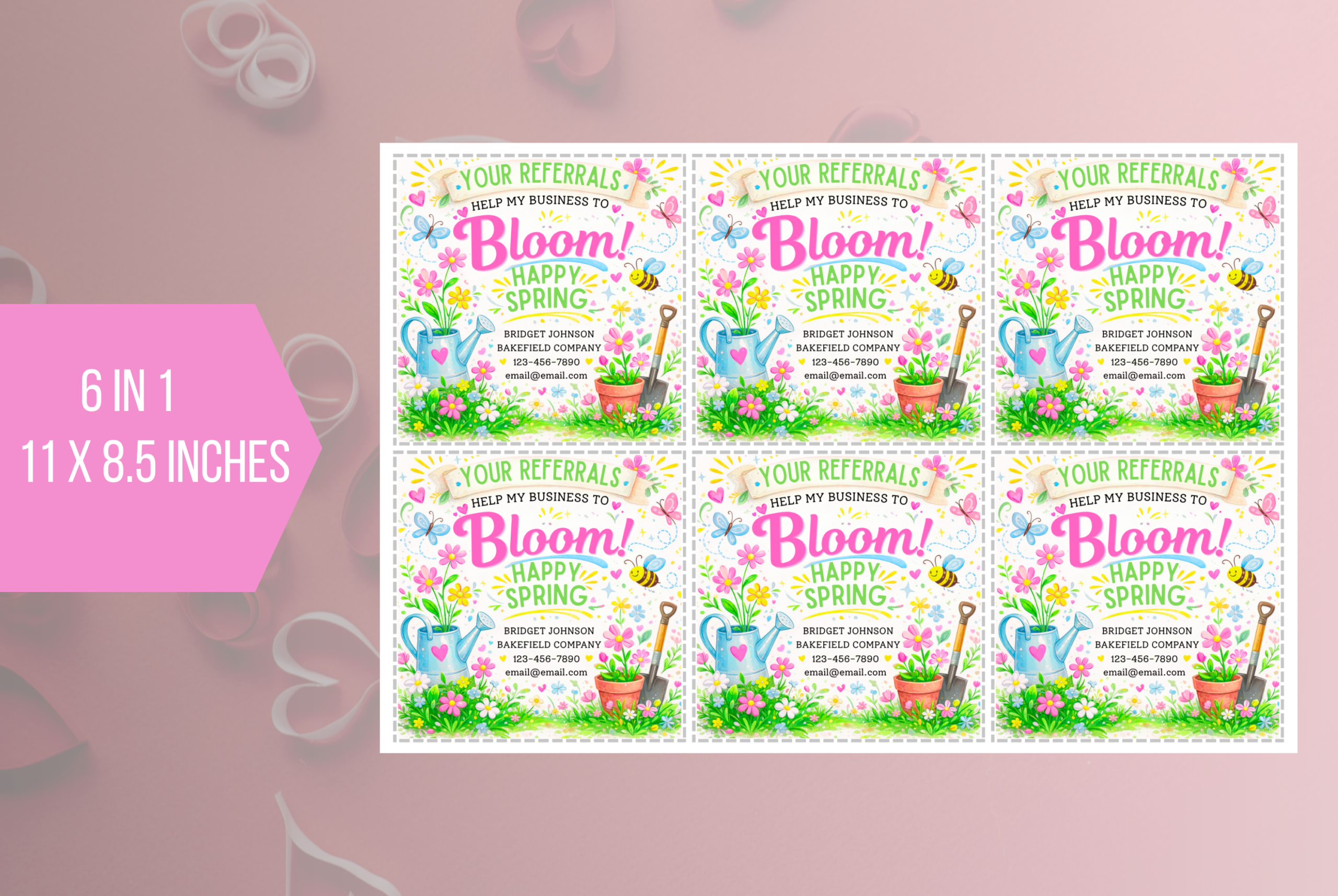 EDITABLE Your Referrals make my business BLOOM