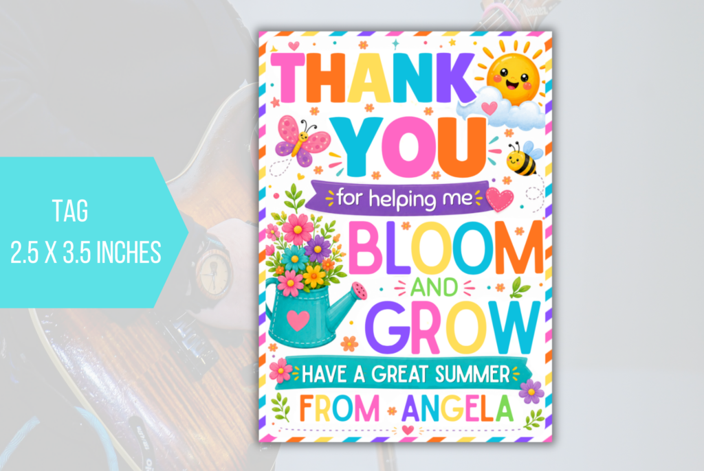 EDITABLE Bloom And Grow Appreciation Sign Template