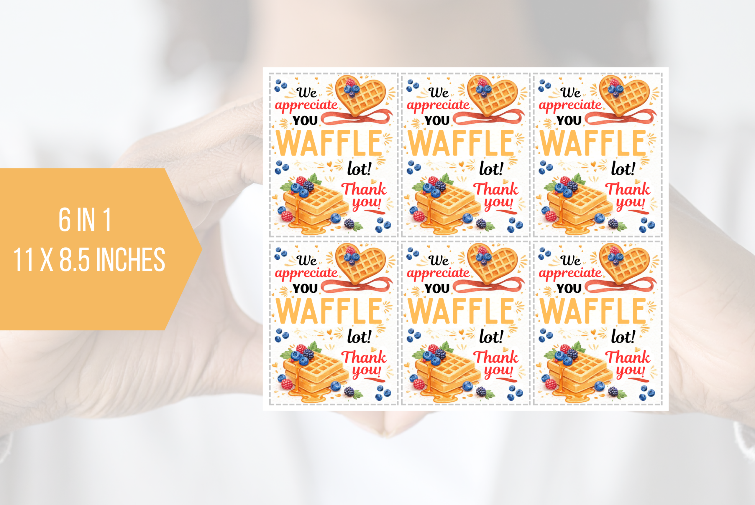 EDITABLE We Appreciate You a Waffle Lot, Teacher Staff Employee
