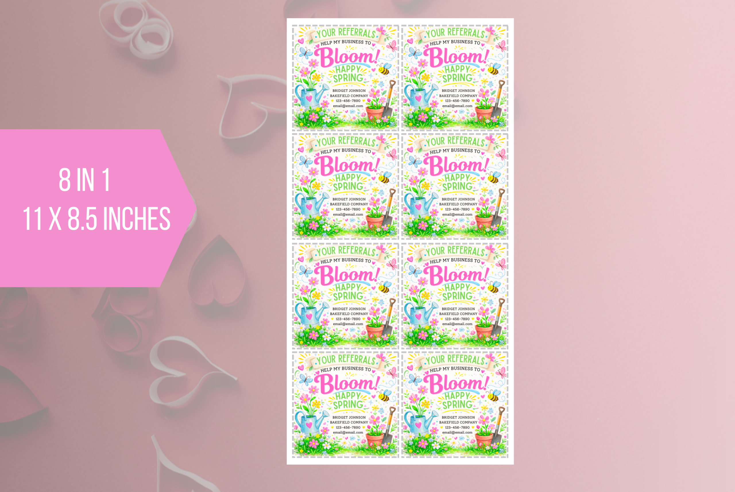 EDITABLE Your Referrals make my business BLOOM