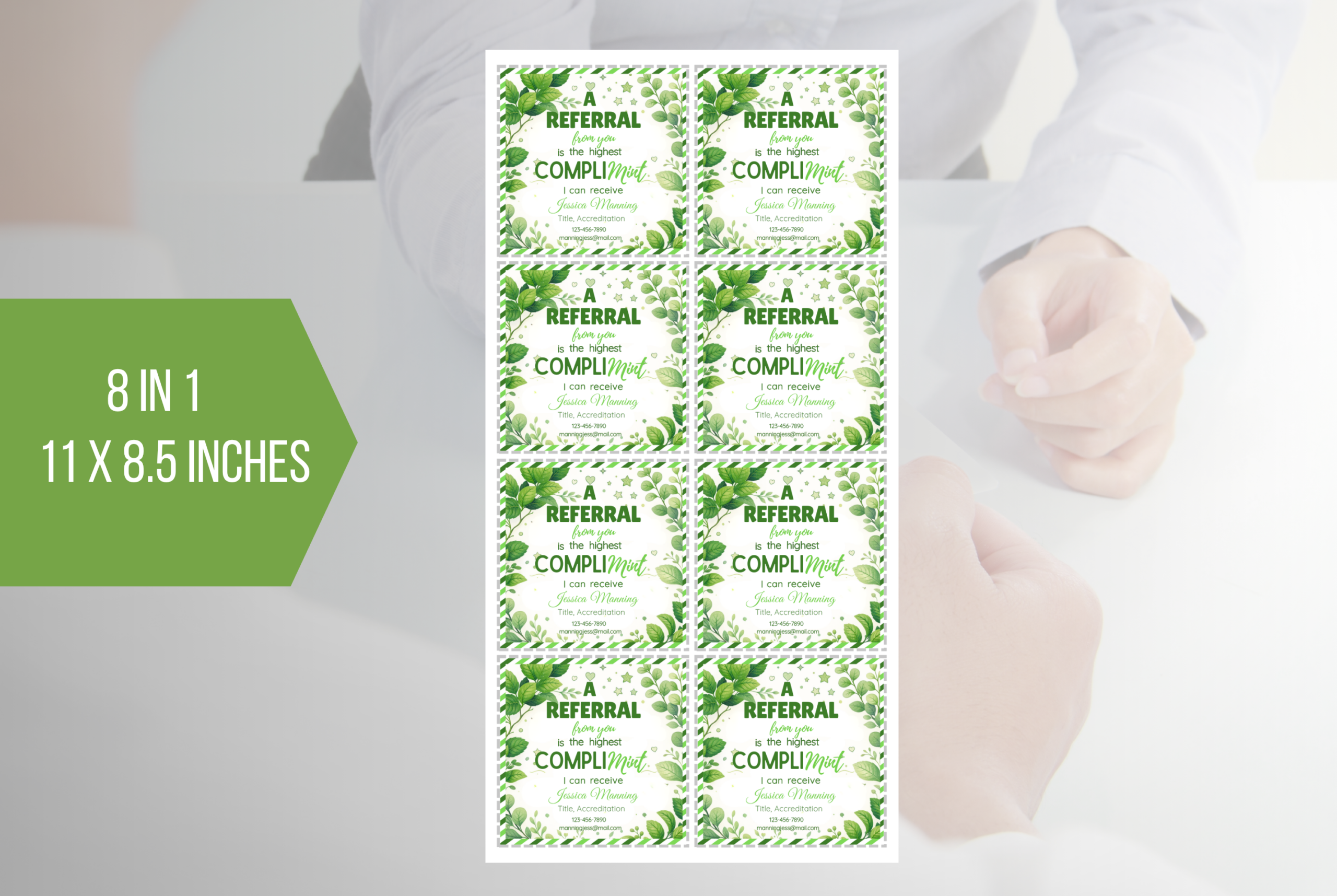 EDITABLE Referrals From You is a Compli-Mint