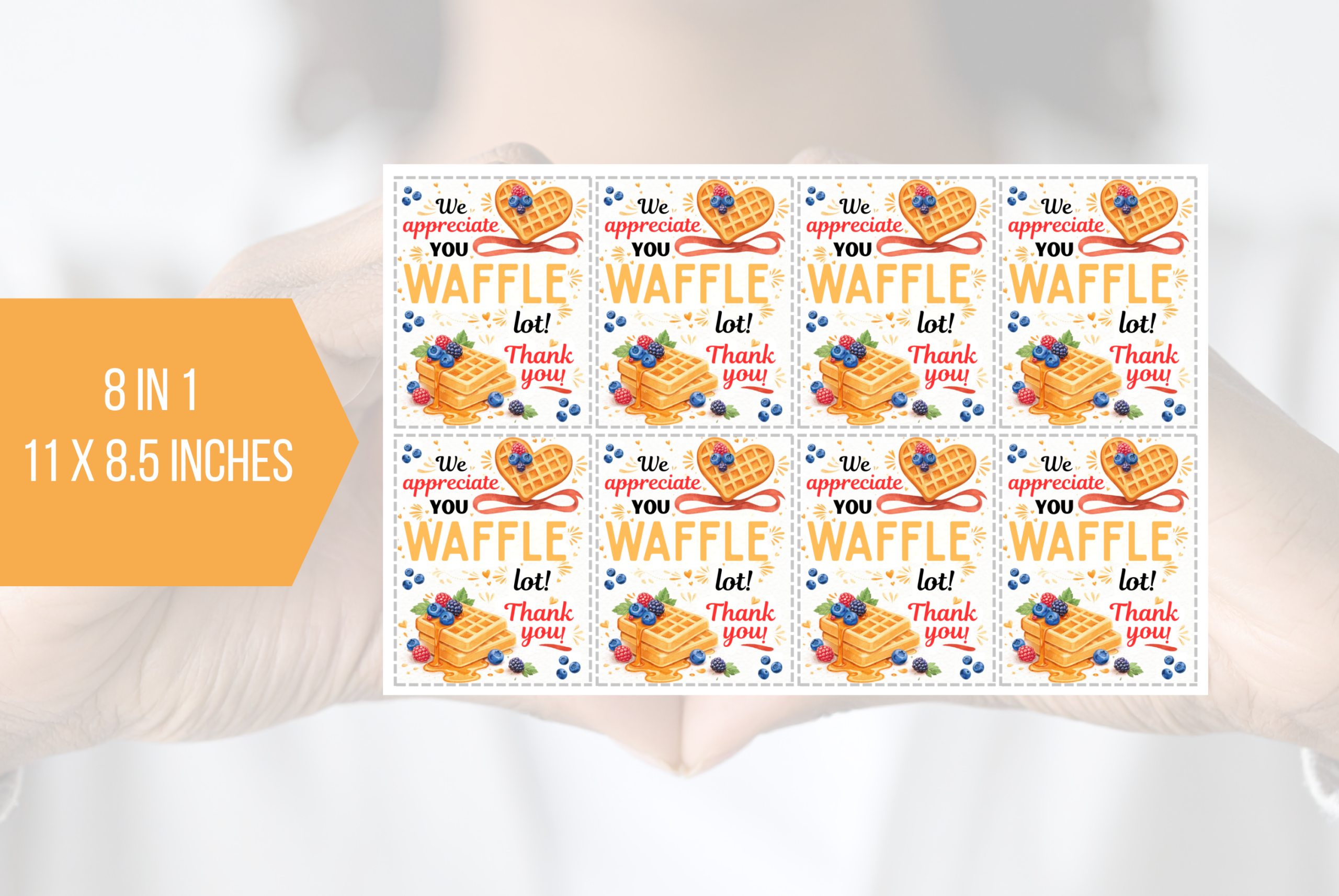 EDITABLE We Appreciate You a Waffle Lot, Teacher Staff Employee