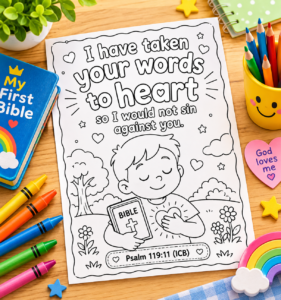 Kids’ Wisdom Bible Colouring Worksheets