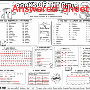 Books of The Bible Kids Worksheet