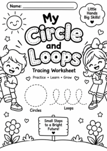 Printable Preschool Circles And Loops Tracing Worksheet