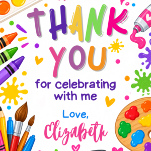 Arts and Craft Birthday Tag